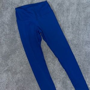 Women workout leggings. Cobalt blue. Size small. High waisted.